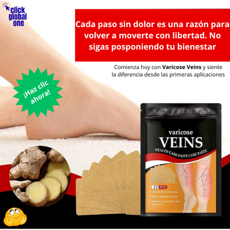 Parches para várices (3 sobres con 12 parches c/u)