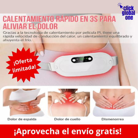 CINTURON CON CALOR Y MASAJE PARA COLICOS