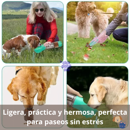 ¡Botella 3 en 1 para tu mascota!